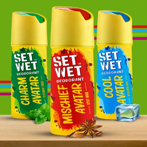 Image of Set Wet Men Deodorant Body Spray Perfume-150 ml Each