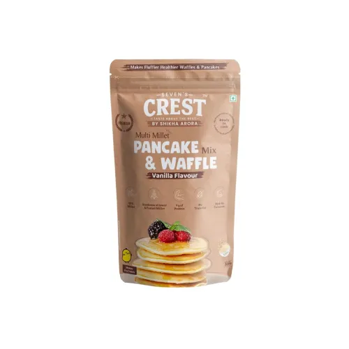 Image of Seven's Crest Multi Millet Pancake & Waffle Mix – Vanilla, 200g (Pack of 1) .