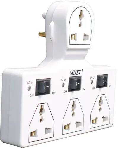 Image of SGJET 4 Universal Socket 3 Switch Multi Plug Extension Board