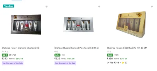 Image of Shahnaz Husain facial kit at minimum 50% Discount