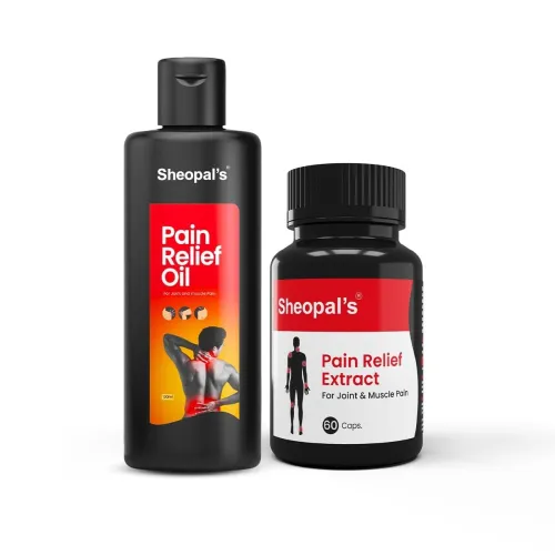 Image of Sheopal's Ayurvedic Pain Relief oil and capsule for Body