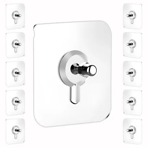 Image of SHITHI ENTERPRISES Adhesive Screw Wall Hooks for Hanging