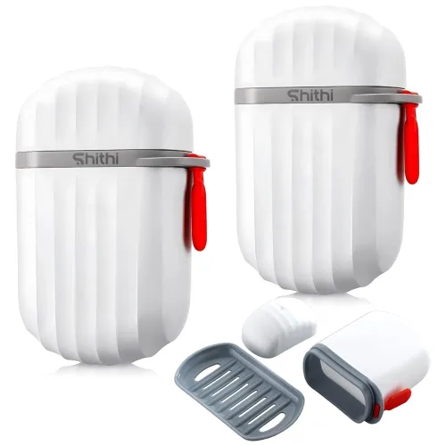 Image of SHITHI Travel Soap Box Pack of 2 – Waterproof Plastic Soap Case