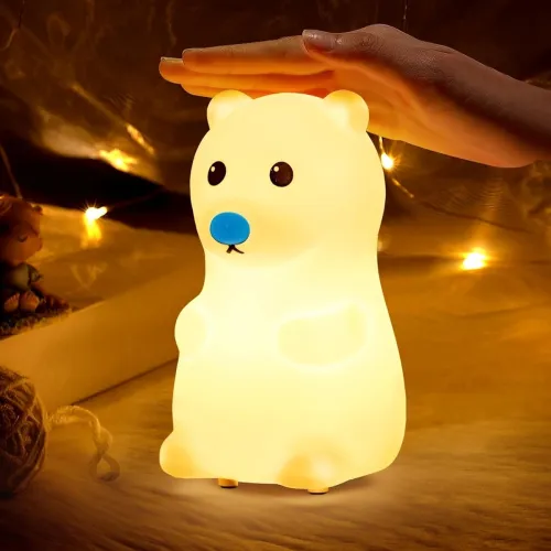 Image of SHOPPOFOBIX Bear LED Night Light – 7-Color Changing