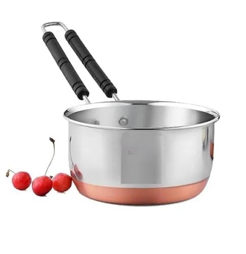 Image of SHOPSIDEX Stainless Steel Copper Bottom Sauce Pan