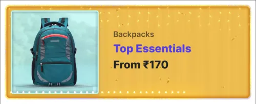 Image of Shopsy Offer : Backpacks starting at ₹170