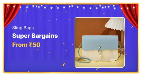Image of Shopsy Super Bargains Offer : Sling Bags starting at ₹50 