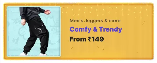 Image of Shopsy Offer : Joggers & Trousers for Men & Women from ₹149
