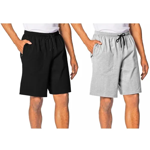 Image of Shorts for Men (Cotton, Casual, Side Pockets, Pack of 2)