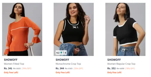 Image of SHOWOFF Women's Top at Minimum 70% Discount