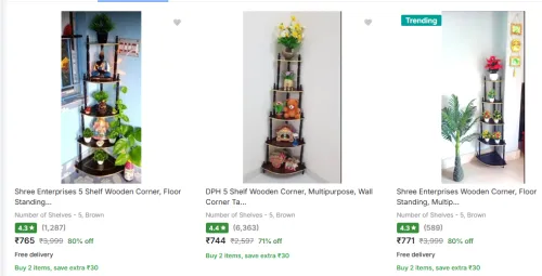 Image of Shree Enterprises Multipurpose Rack Minimum 70% Discount