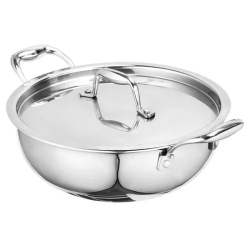 Image of SIGNORA WARE 5000ml Tri-Ply Non-Stick Deep Fry Kadhai