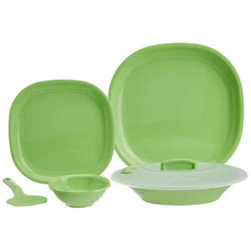 Image of Signoraware Square Dinner Set, 23-Pieces