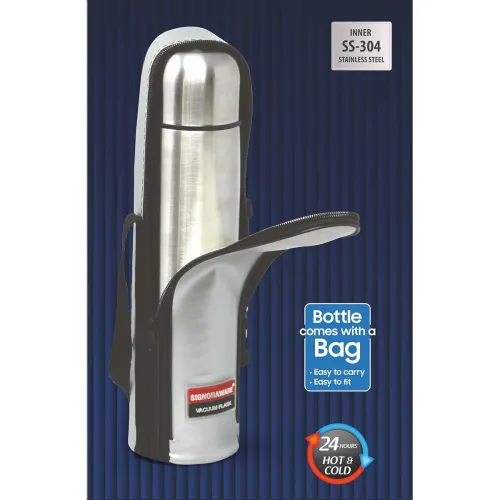 Image of SignoraWare Stainless Steel Bullet Vacuum Steel cola Hot and Cold Bottle with Bag 500ml