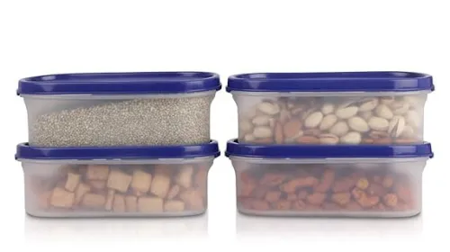 Image of SIMPARTE Anti-Bacterial Modular Plastic Storage Container Set of 4
