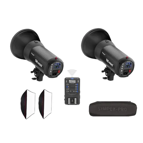 Image of Simpex Strobe SE 400 Mark 2 Studio Light Kit 