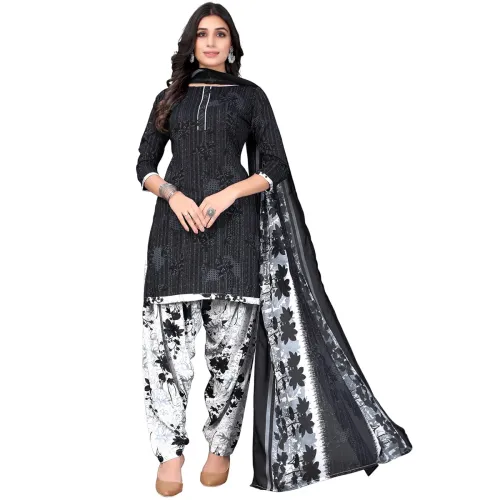 Image of SIRIL Women's Crepe Printed Unstitiched Dress Material