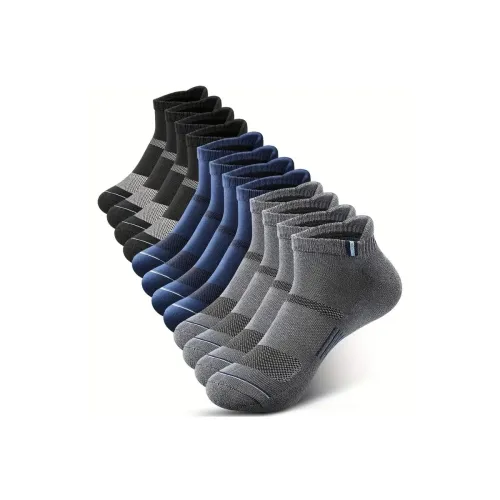 Image of SJeware 6 Pairs Sports Solid Ankle Length Socks for Men & Women, Multicolor, Pack of 6, Free Size