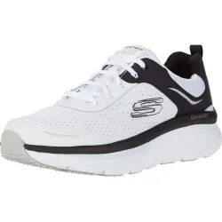 Skechers Men DLUX Walker -White Black Casual Shoe -9 UK