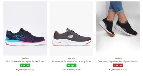 Image of Skechers Shoes Minimum 60% Discount