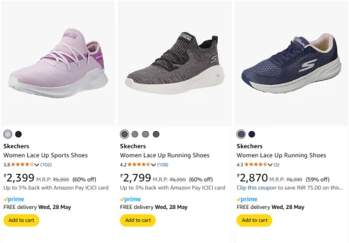 Image of Skechers Women's Running Shoes at minimum 55% Discount