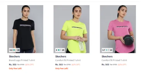 Image of Skechers Women's Tshirts at 82% Discount