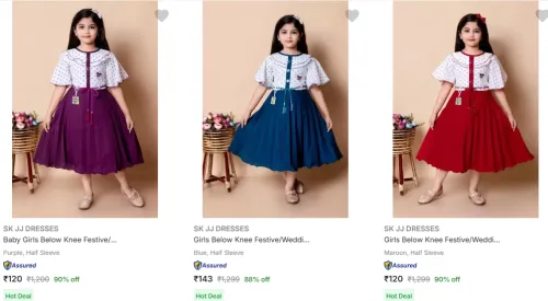 Image of Sk Jj Dresses Kids' Dresses at minimum 71% Discount
