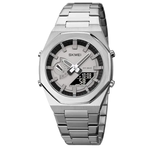 Image of SKMEI 1816 Dual-Display Sports Watch (Stainless Steel, Waterproof)
