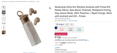 Image of Skullcandy Dime Evo Wireless Earbuds