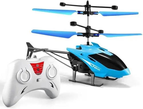 Image of sky toys Remote Control Helicopter Toy type 2in1 Induction remote with charging