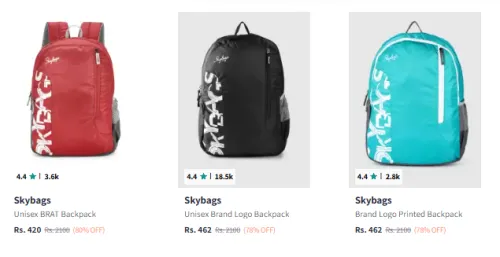 Image of Skybags Backpack at minimum 70% Discount