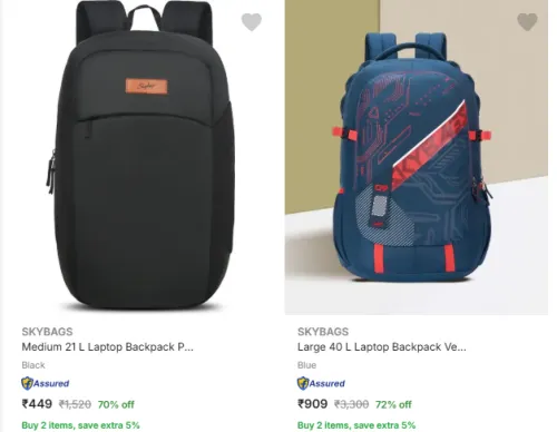 Image of SKYbags Backpack Minimum 70% Discount