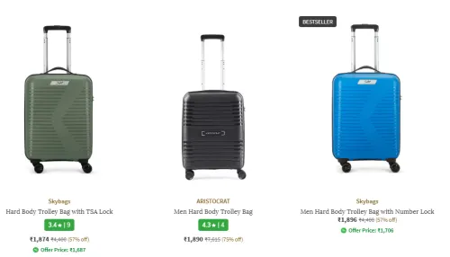 Image of SKYBAGS Hard Body Trolley Bag up to @₹75% Discount