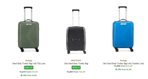 Image of SKYBAGS Hard Body Trolley Bag up to ₹75% Discount 