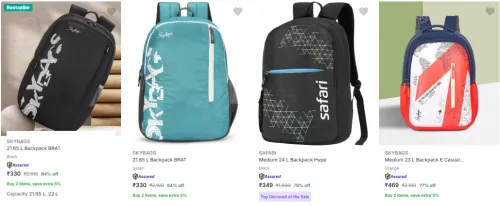 Image of SKYBAGS Medium Backpack Upto 85% Discount