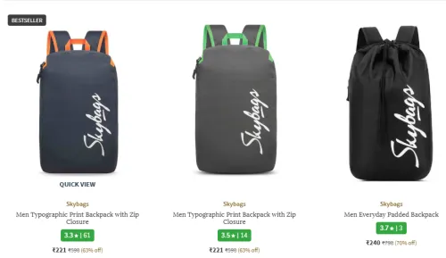 Image of SKYBAGS Men Backpack with At Starting @ ₹ 221