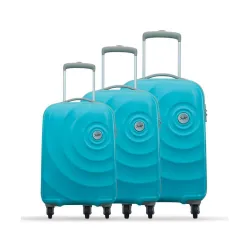 Skybags Mint Turquoise Polycarbonate Hardsided 4-Wheel Luggage Trolley Set of 3