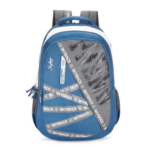 Image of Skybags Riddle Blue Grey Casual Backpack 32 Lt