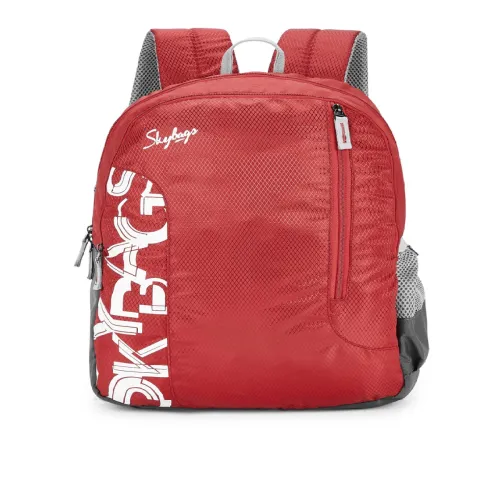 Image of Skybags Unisex Red BRAT Brand Logo Backpack