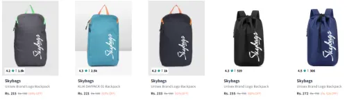 Image of Skybags Unisex Klik Brand Backpack Starting Price At @ ₹215