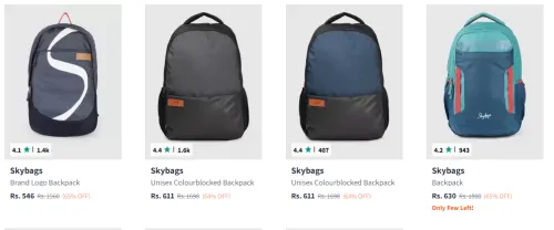 Image of Skybags Unisex Logo Backpack @ Flat 65% Discount | Start ₹546