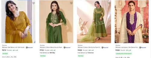 Image of Skylee Women's Ethnic Sets at minimum 72% Discount