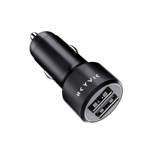Image of SKYVIK EMBLO 36W Dual Port Fast Car Charger (Metallic, LED)