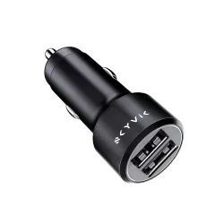 SKYVIK EMBLO 36W Dual Port Fast Car Charger (Metallic, LED)