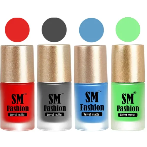 Image of SM FASHION Matte Nail Polish Combo Velvet Dull Matte Nail Pain