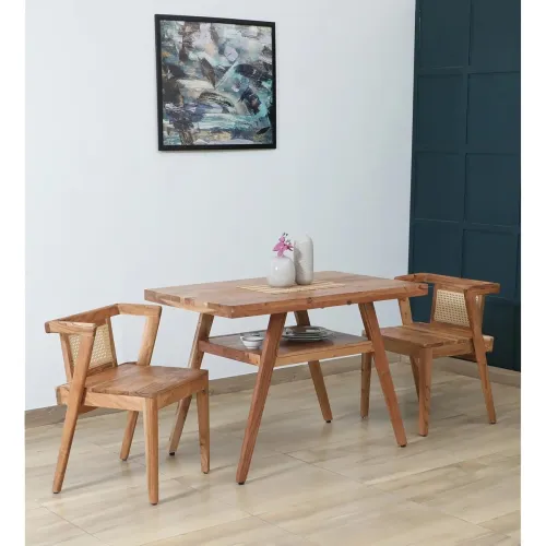 Image of SMAART CRAAFTS Ixigo 2 Seater Rattan Dining Set