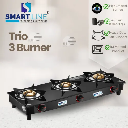 Image of SMART LINE 3 Burner Gas Stove 1 Year Warranty