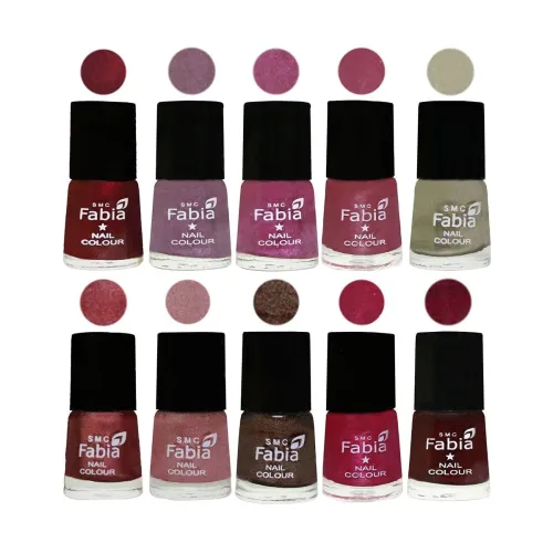 Image of SMC Fabia Nail Paint Set of 10 (6 ml Each)