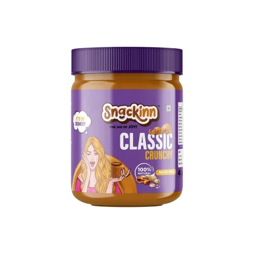 Image of SNACKINN Classic Crunchy Peanut Butter, 500 GM