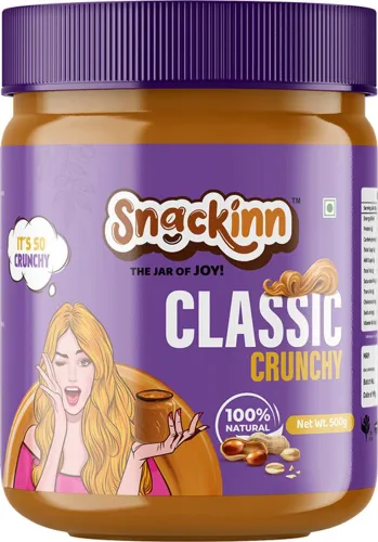 Image of Snackinn Classic Crunchy Peanut Butter 500g